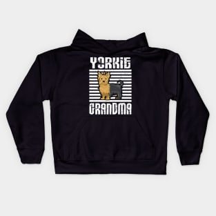 Yorkie Grandma Proud Dogs Kids Hoodie